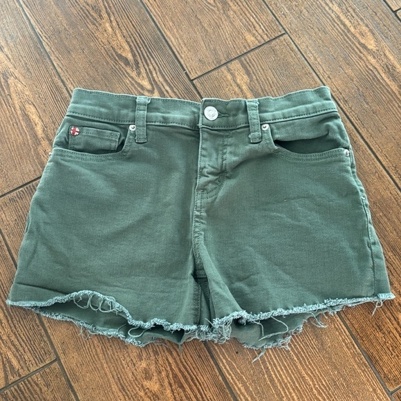 Hudson Kenzie Cut off Denim Shorts Green Size 25 - Picture 2 of 8